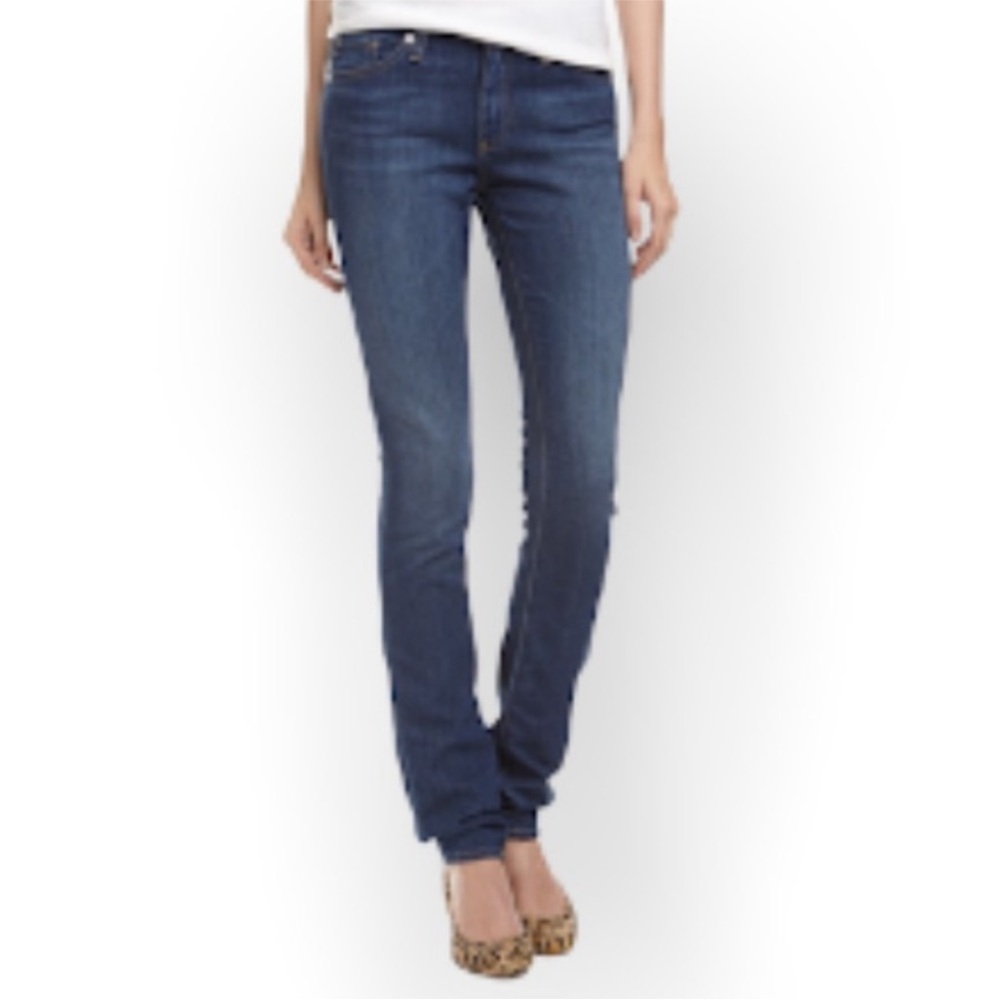 Classic Women's Dark Blue Slim Straight Jeans